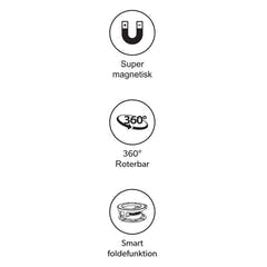 Avant magnetisk mobilholder til instrumentbord