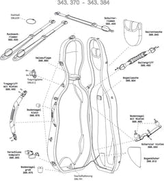 GEWA Cello-etui Idea Original Carbon 2.9 - lager-ringplate