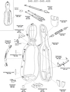 GEWA Cello-etui Idea Original Carbon 2.9 - sidehåndtak