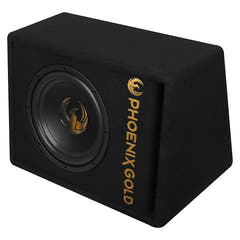 Phoenix Gold 10" aktiv subwoofer med kabler og fjernkontroll