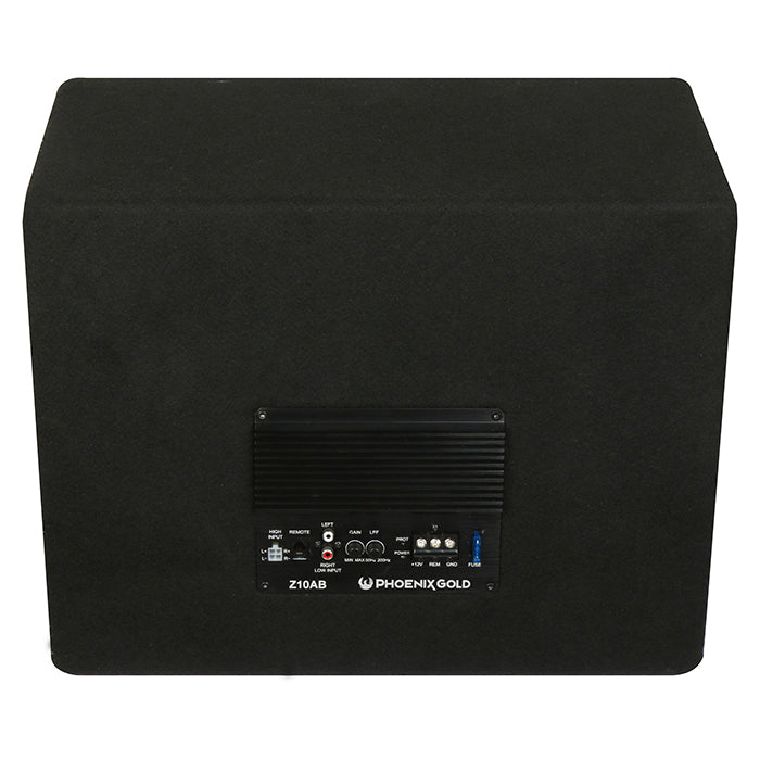 Phoenix Gold 10" aktiv subwoofer med kabler og fjernkontroll