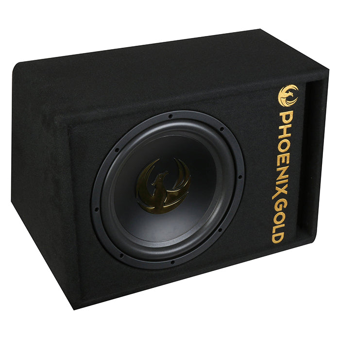 Phoenix Gold 12" aktiv subwoofer med kabler og fjernkontroll