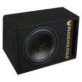 Phoenix Gold 12" aktiv subwoofer med kabler og fjernkontroll