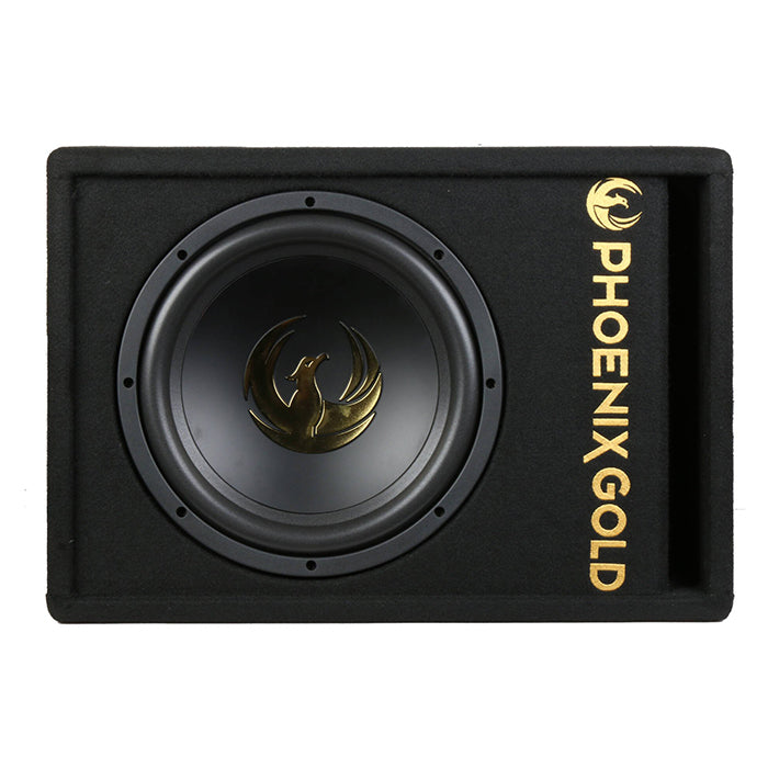 Phoenix Gold 12" aktiv subwoofer med kabler og fjernkontroll