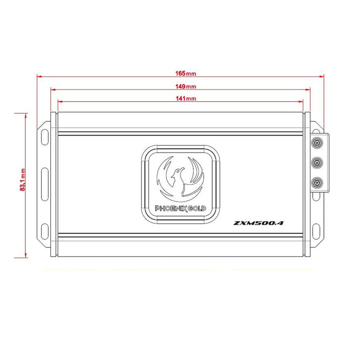 Phoenix Gold 1x500W CLASS-D "mini" monoblokk