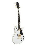 DiMavery LP -520 elektrisk gitar, hvit / gull
