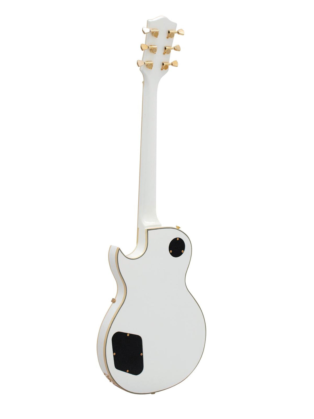 DiMavery LP -520 elektrisk gitar, hvit / gull