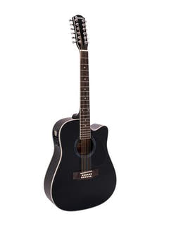 DiMavery DR-612 Western gitar 12-strengs - svart