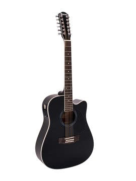 DiMavery DR-612 Western gitar 12-strengs - svart