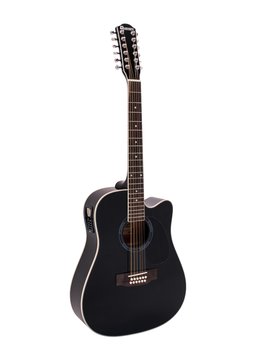 DiMavery DR-612 Western gitar 12-strengs - svart