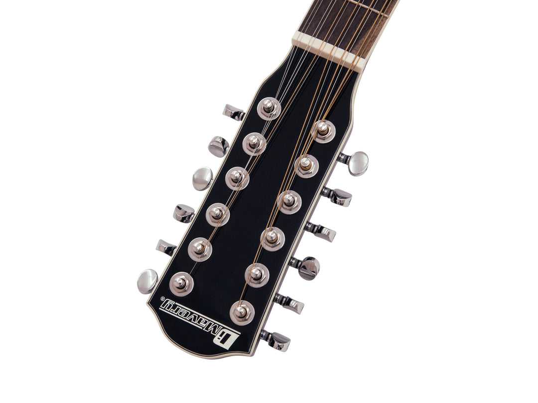 DiMavery DR-612 Western gitar 12-strengs - svart