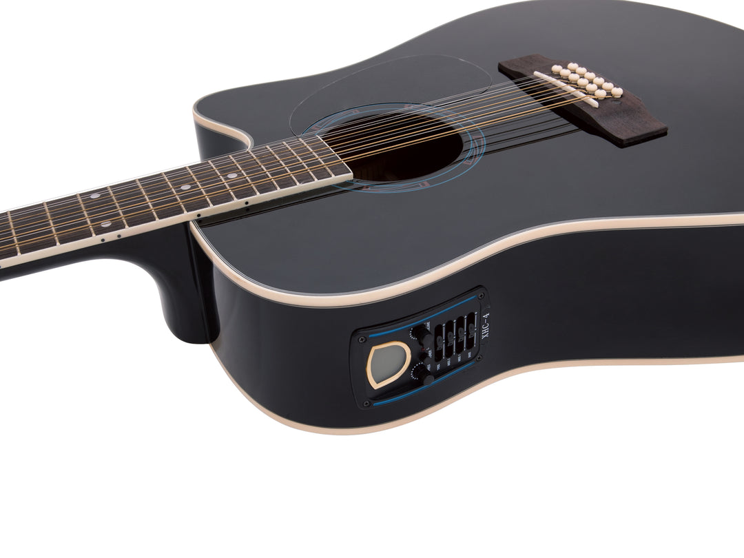 DiMavery DR-612 Western gitar 12-strengs - svart
