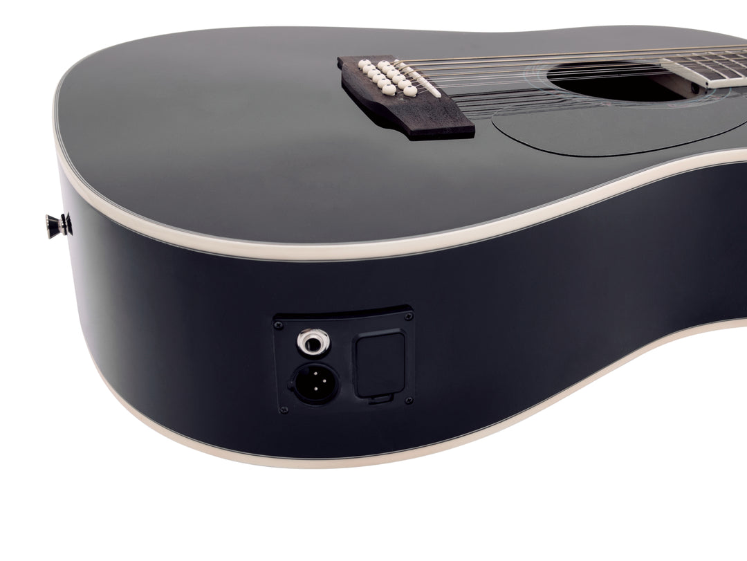 DiMavery DR-612 Western gitar 12-strengs - svart
