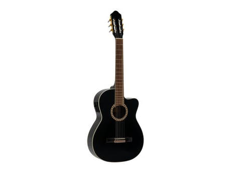 DiMavery CN-600E klassisk gitar, svart