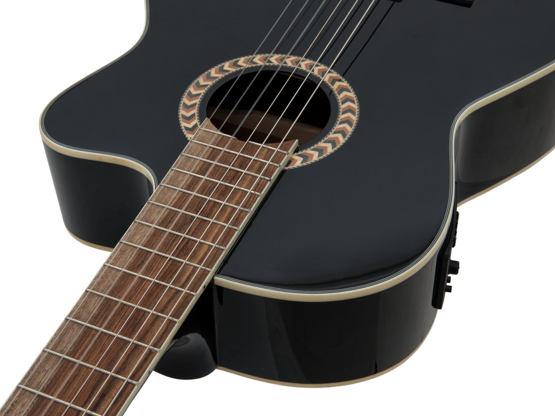 DiMavery CN-600E klassisk gitar, svart