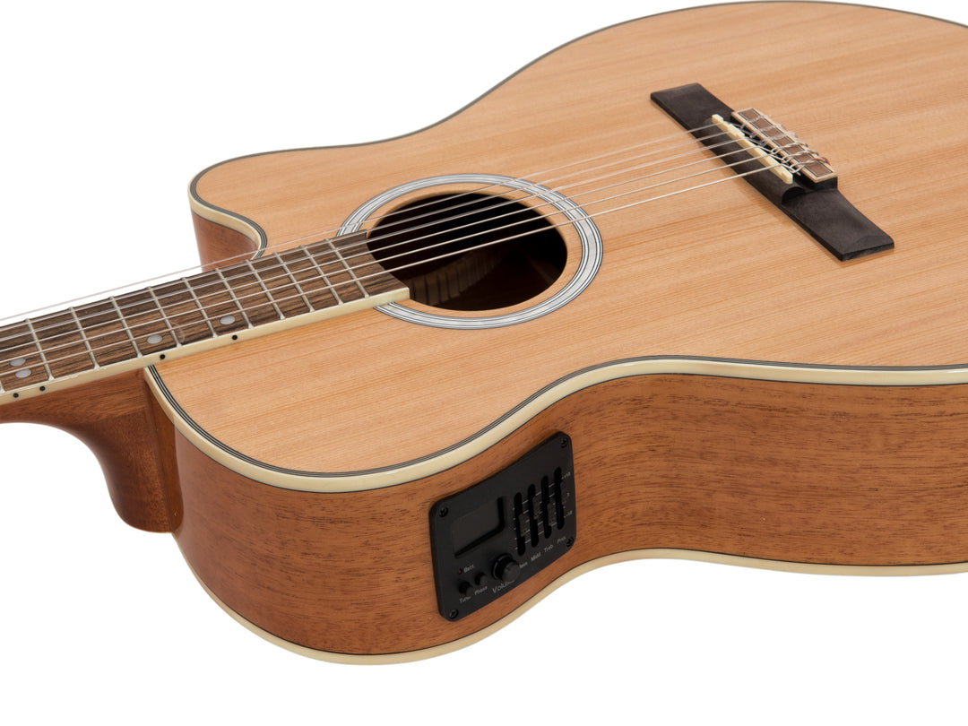 DiMavery CN-500 klassisk gitar, naturlig
