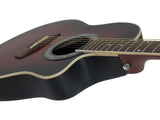 DiMavery RB-300 Roundback gitar - Rød