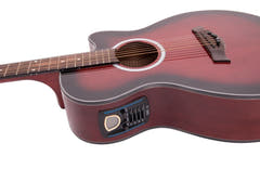 DiMavery AW-400 Western Guitar - Red Burst