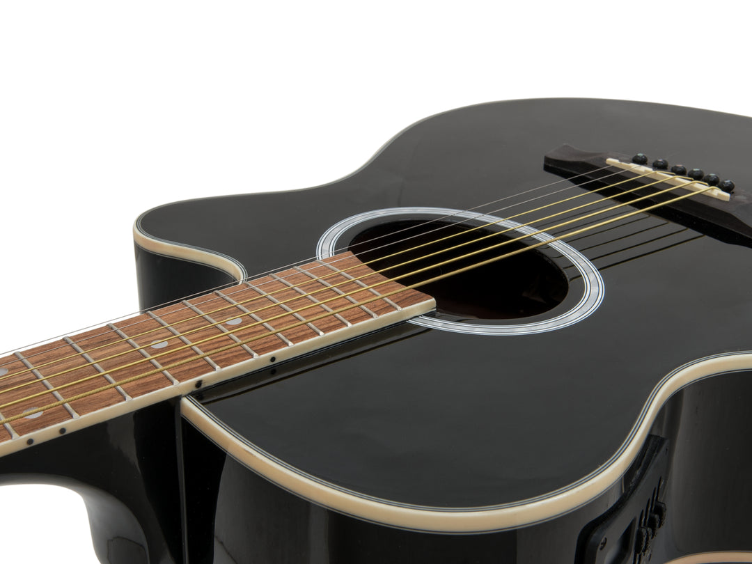 DiMavery AW-400 Western Gitar - Sort