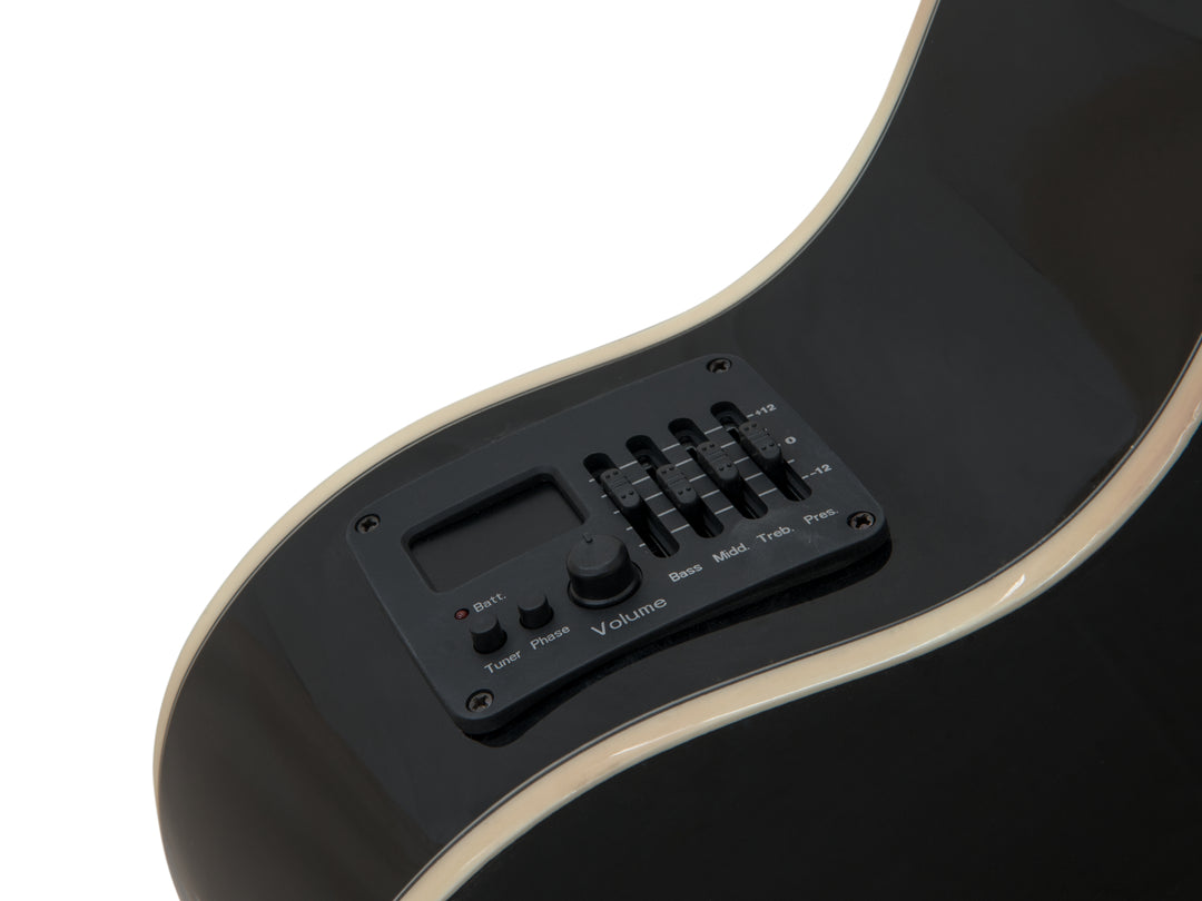 DiMavery AW-400 Western Gitar - Sort