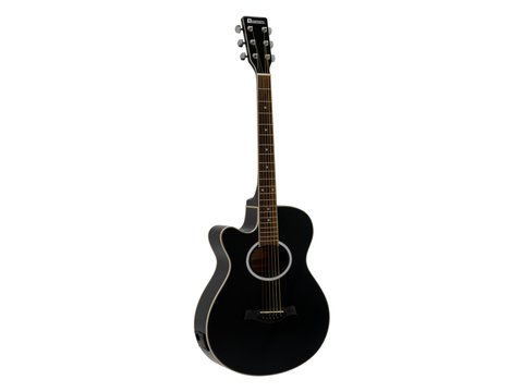 DiMavery AW-400 Western Guitar LH - Sort