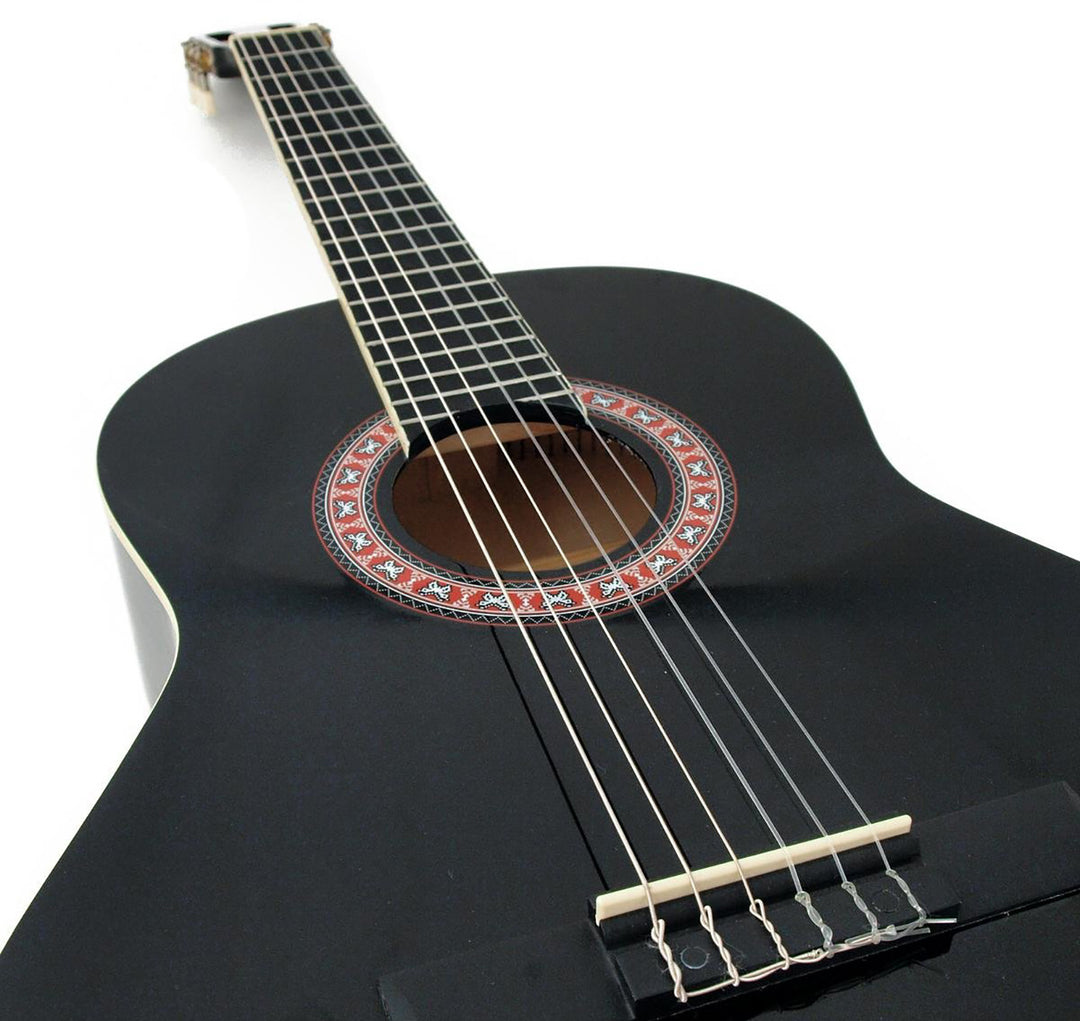 DiMavery AC-303 klassisk spansk gitar 4/4 (svart)