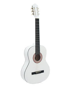 DiMavery AC-303 klassisk gitar, hvit