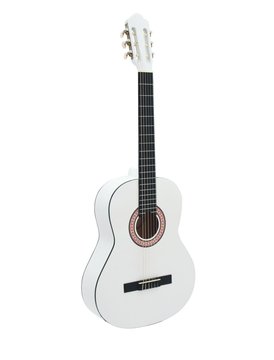 DiMavery AC-303 klassisk gitar, hvit