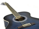 DiMavery AW-303 Western Guitar - Blue Burst