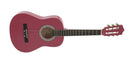 DiMavery AC-303 klassisk spansk gitar 1/2 (rosa)