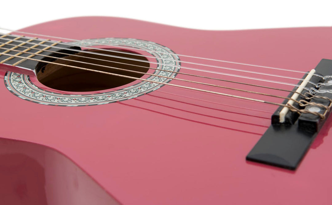 DiMavery AC-303 klassisk spansk gitar 1/2 (rosa)