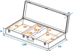 DiMavery Flightcase for El-Bas, rektangulær