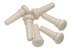GEWA endeknapp i offwhite PVC til gitarer, 6 stk.