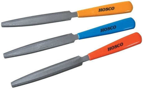 Hosco japanske båndfiler til akustisk gitarer, sett med 3