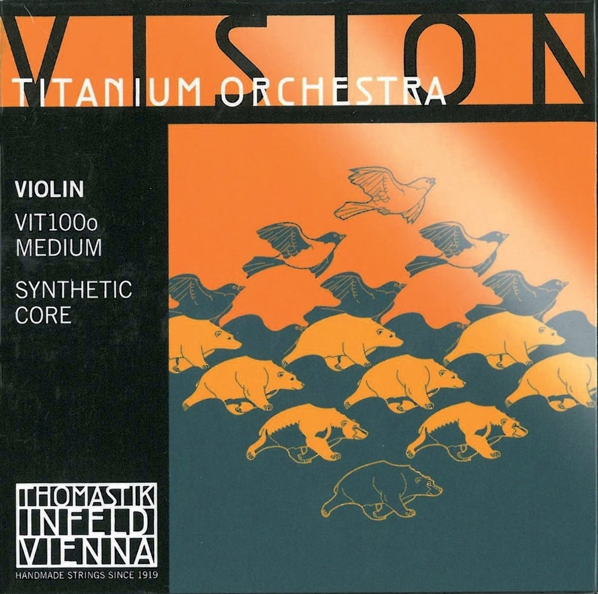 Thomastik-Infeld Fioliner-strenger Vision Titanium ochestra syntetisk kjerne - Medium (VIT100o)
