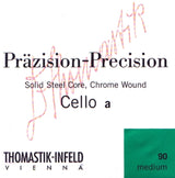 Thomastik-Infeld Celloer-strenger Precision stål massiv kjerne - Myk (93w)