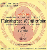 Nürnberger viola da gambe-strenger Kuenstler taukjerne, kromstål omviklet - D'