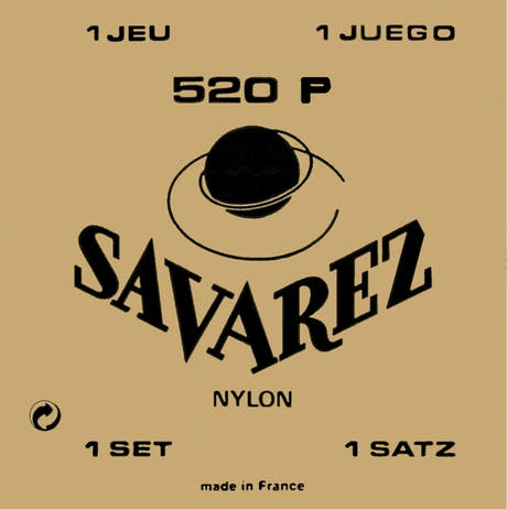 Savarez strenger for klassisk gitar Traditional concert 520 - Sett normal H/B2 + G3 w (520P)