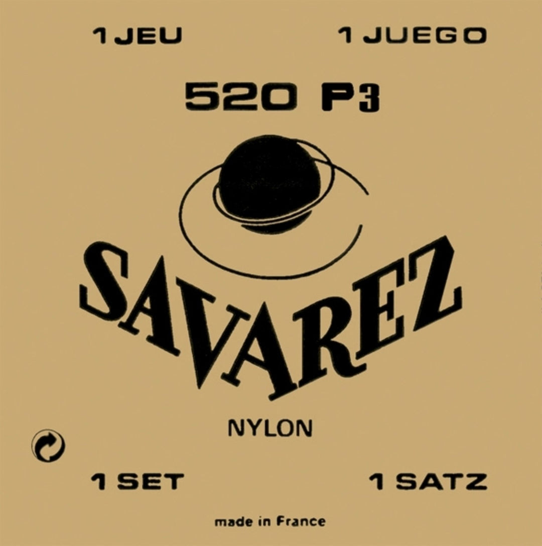 Savarez strenger for klassisk gitar Traditional concert 520 - sett normal G3w (520P3)