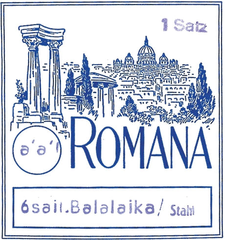 Romana balalaika-strenger Prim - sett 3-strengers
