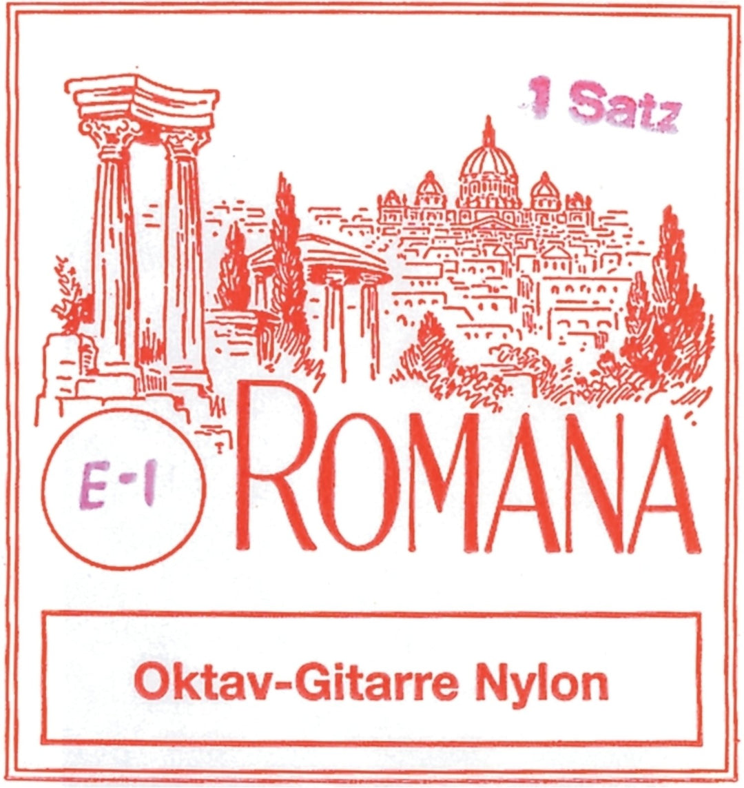 Romana oktavgitarstrenger - Sett nylon