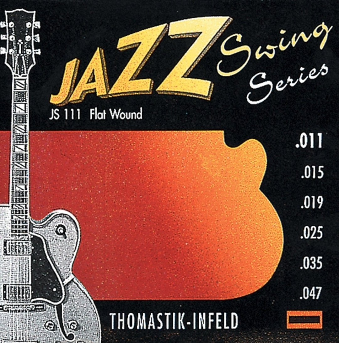 Thomastik-Infeld strenger til elgitar Jazz Swing Series Nickel Flat Wound - Sett 011 flatwound (JS111)