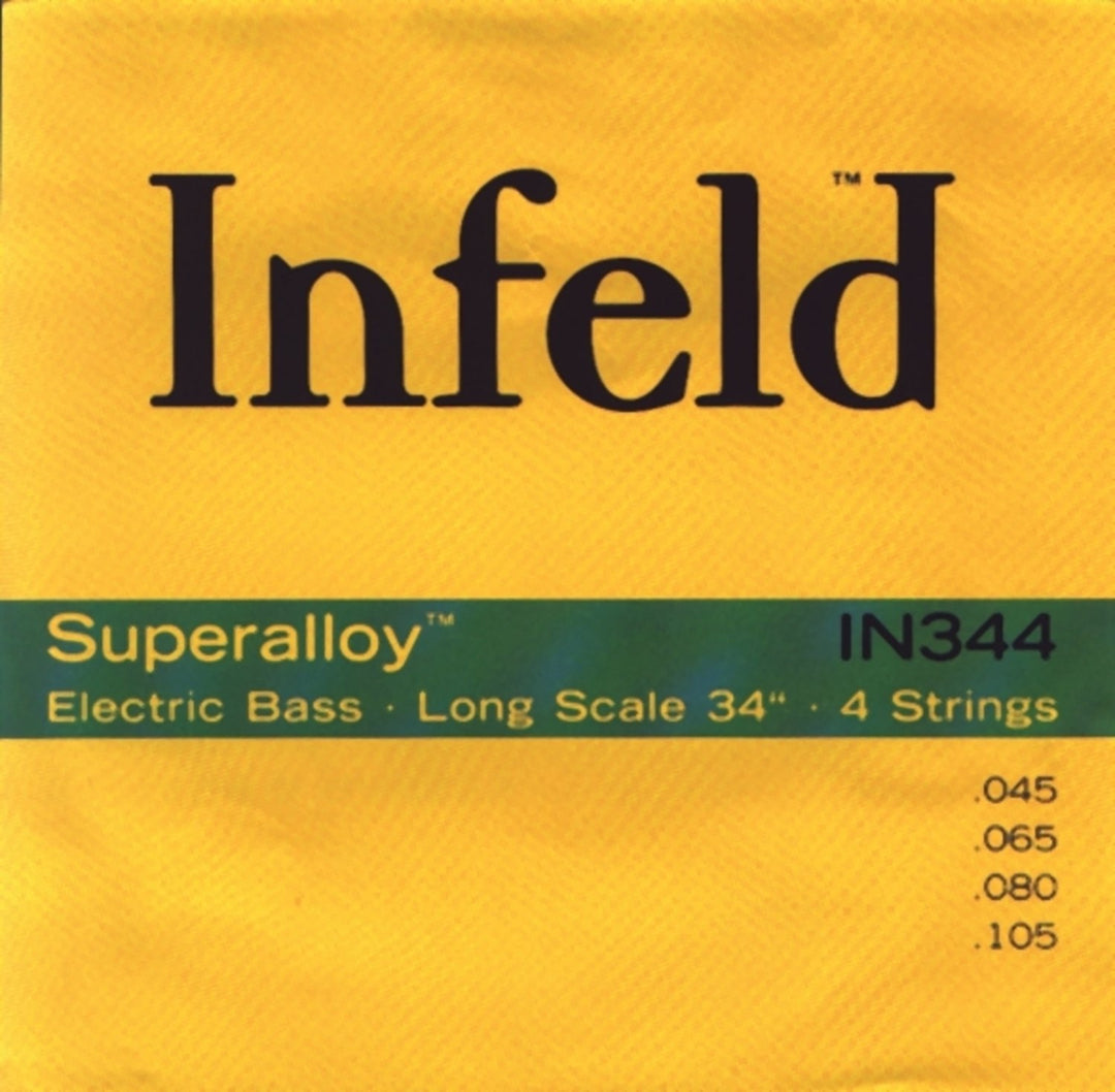 Thomastik-Infeld E-Bass-strenger Superalloy. Round Wound Long Scale - Sett 4 string long (IN344)