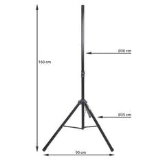 Høyttalerstativ (120-160cm, 50 kg)