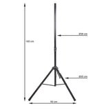Høyttalerstativ (120-160cm, 50 kg)
