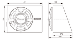 Pioneer TS-WX300A aktiv subwoofer med innebygd D-klasse forsterker