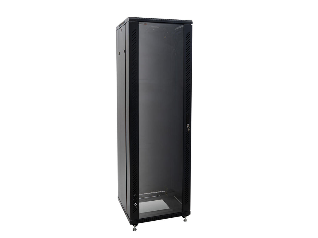 ROADINGER SSC-28 Steel Cabinet med glassdør 28U