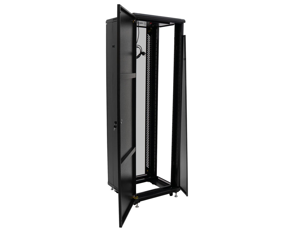 ROADINGER SSC-28 Steel Cabinet med glassdør 28U