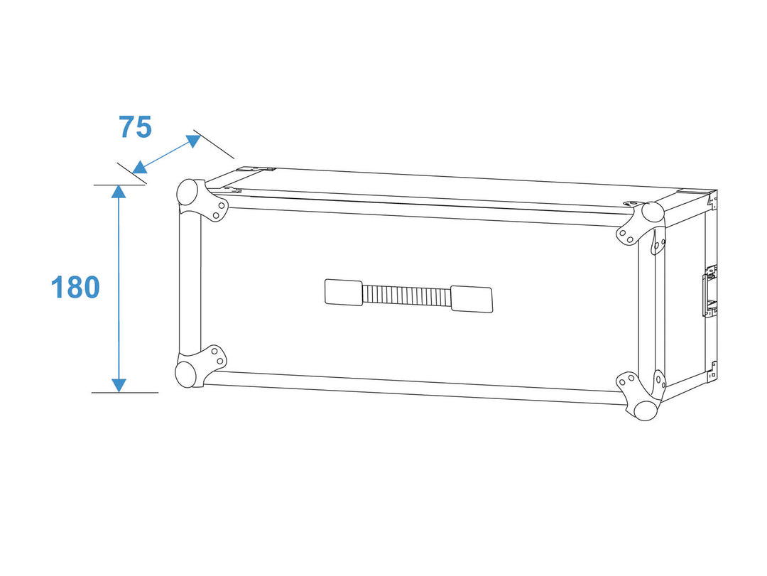 ROADINGER Effect Rack CO DD, 3U, 24cm dyp, svart