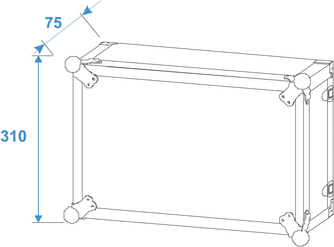 ROADINGER Effect-rack CO DD, 6U, 24cm dypt, svart
